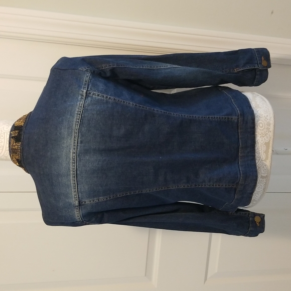 Chico's Jean's Embroidered Jaquet - sz 0 - Picture 7 of 8